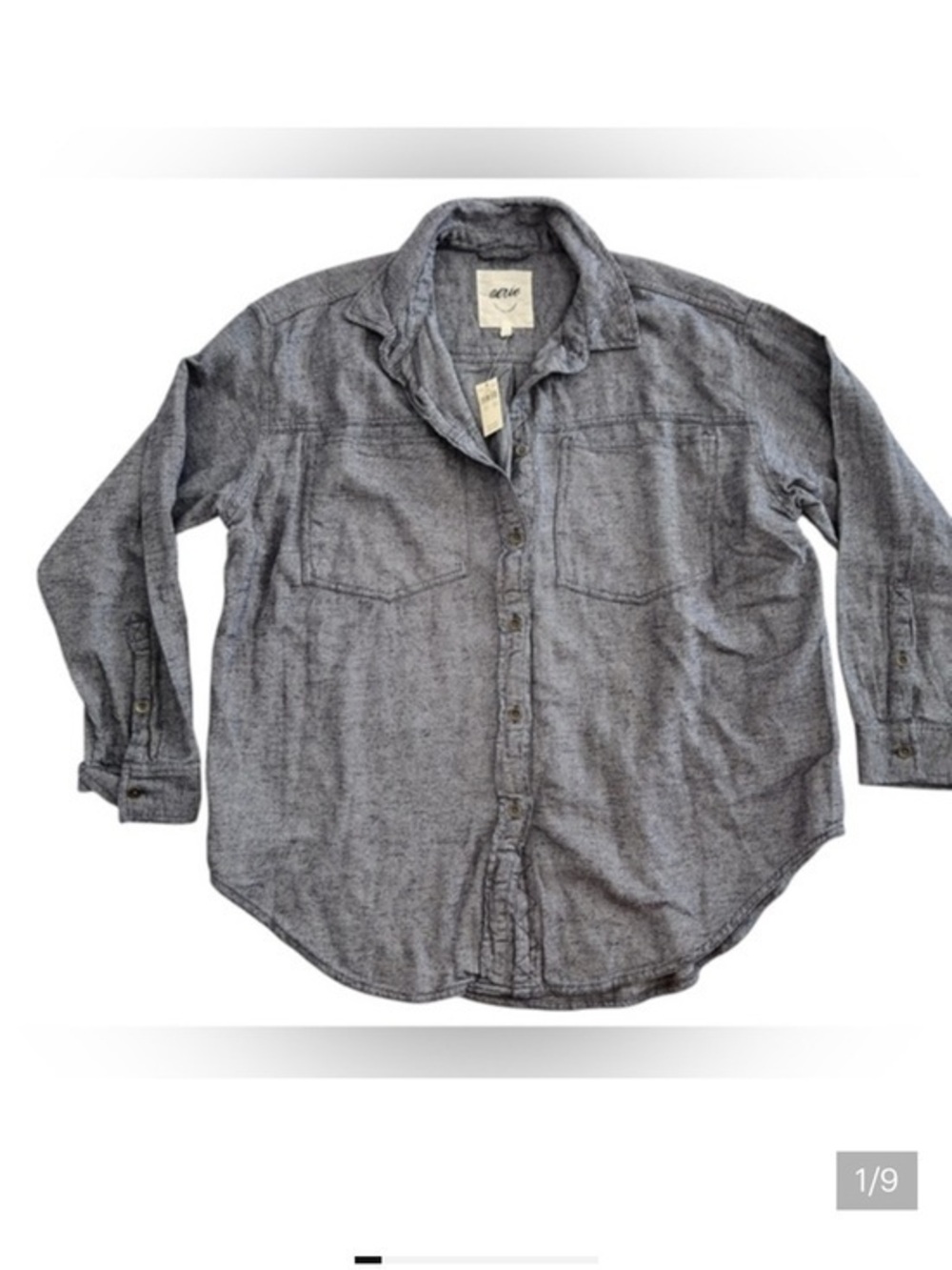NWT Aerie Women's blue Button-Down Shirt